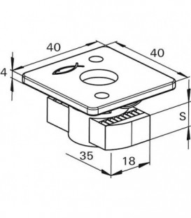 Écrou pour rail FCN Clix M 8 M8 x 6 1 pièce