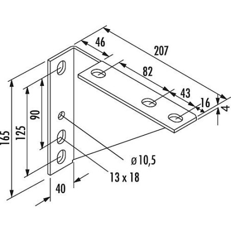 Console a equerre 207/165