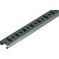 Rail profile-C zingué troué 200x20x8 mm Epaisseur 0,75 mm largeur de glissement 11 mm