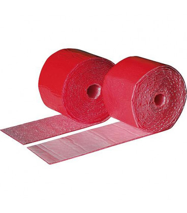 Bande PE autocollante rouge ép 2 mm x larg 100 mm x 3,60 m vendue a l'unité