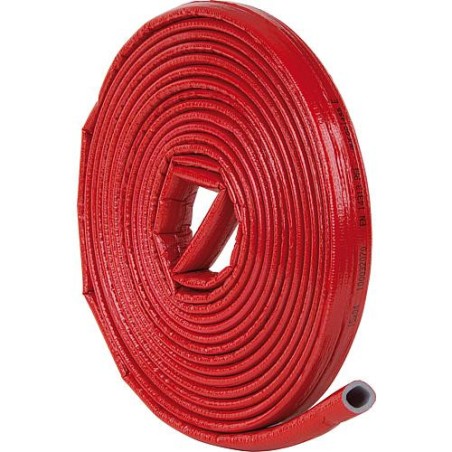 Gaine isolante robuste 12/15 x 4mm, longueur : 10m PE-XT avec protection rouge