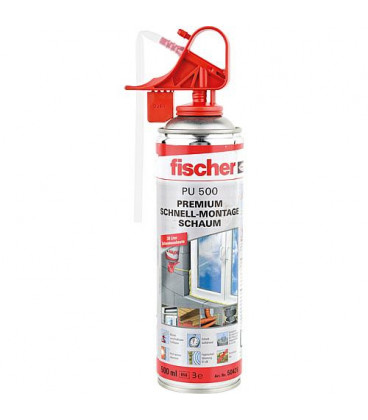 Mousse de montage rapide polyuréthane type PU 1/500 Fischer contenu 500 ml