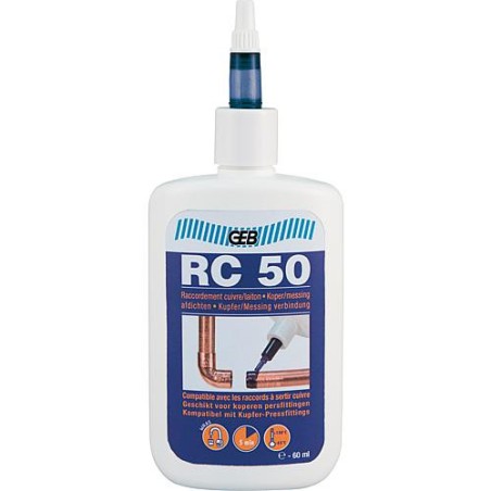 RC 50 Colle pour raccord en cuivre, contenu 60ml