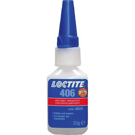 Loctite 406 adhesif instantane pour plastique et caoutchouc, 20 g