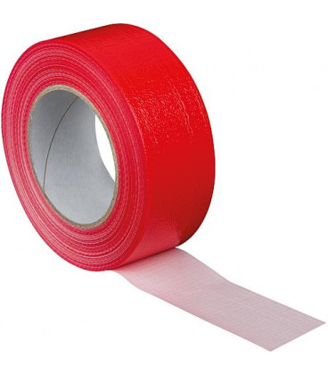 Ruban PE textile rouge 50 mm x 50 m