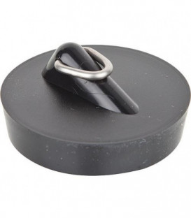 bouchon avec gache triangulaire diam. superieur 43,5mm soupape de baignoire, noir