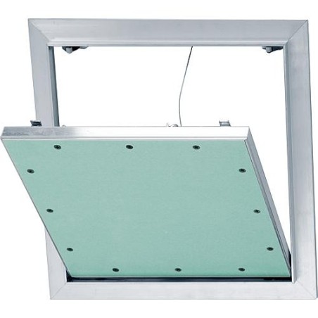 Porte de revision Alu-Star avec collecteur et plaque GK 12,5 mm, 400x400mm