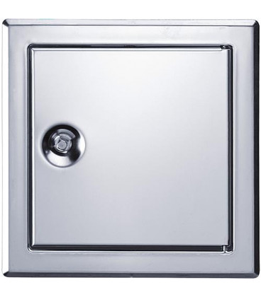 Porte de révision SOFTLINE inox avec fermeture à 4 pans encastrement 150 x 150mm