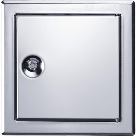 Porte de révision SOFTLINE inox avec fermeture à 4 pans encastrement 150 x 150mm