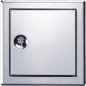 Porte de révision SOFTLINE inox avec fermeture à quatre pans encastrement 300 x 300mm