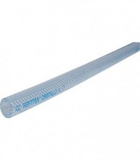 PVC-Flexible en tissu 32x42mm,DN32 (1 1/4")25m transparent/convient p. aliments, max. 7bar +60°C