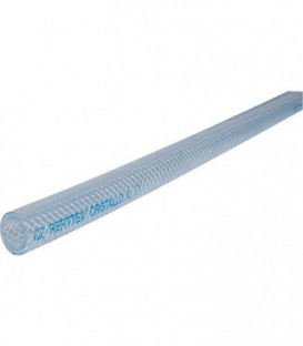 PVC-Flexible en tissu 25x33,DN25 (1") 25m, transparent/convient p. aliments, max. 8bar +60°C