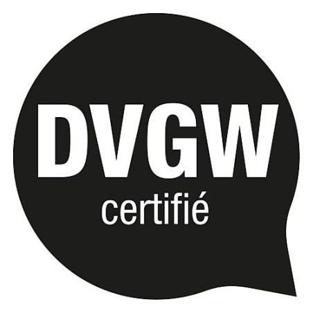 Vanne boisseau sphérique laiton poignée alu verte,certifiée DVGW fem/fem 1 1/2" "