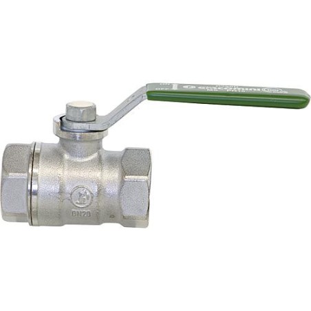 Vanne à boisseau sphérique PN16 R250W filet fem/fem 1/2" laiton chromé levier acier - pour eau sanitaire