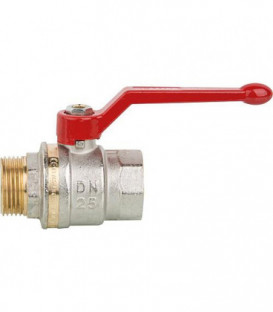 Robinet a boisseau sphérique laiton eau potable Aster ACS, male/fem 1", PN40, avec levier alu