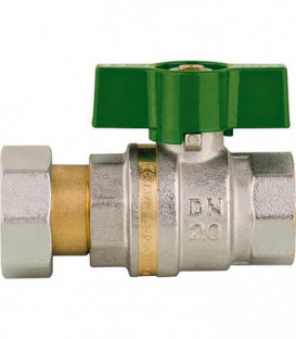 Robinet a bille en laiton Aster ACS fem/ecrou, DN15(1/2")xDN20(3/4") controle DVGW, laiton