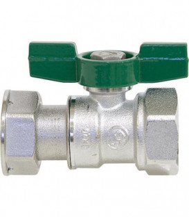 Robinet a bille d eau potable R 251P filet fem/ecrou-chapeau. 3/4"x3/4" PN16 Laiton chrome / poignee papillon