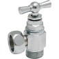 Robinet équerre pour WC WATTS presse étoupe - chromé M/F écrou tournant 3/8"