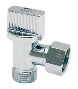 Robinet arret WC 1/4 tour WATTS M/F écrou tournant 3/8" chromé - équerre