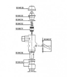 Ressort de piston Benkiser pour modèles 828/832/833/ 845/880/877/888