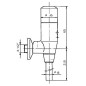 Ecoulement Benkiser complet pour modèle 666-677/699 avec tuyau 180mm et joint