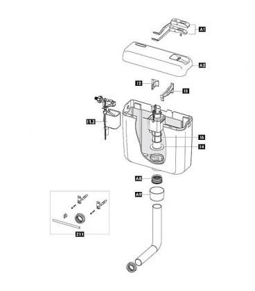 joint de pipe de chasse Schwab 243281