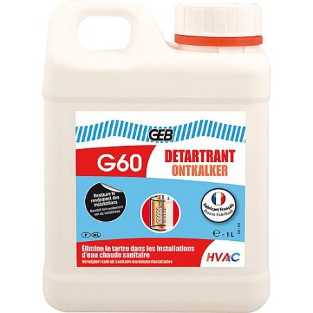 Produit sanitaire anti-calcaire G60 bidon 1 litre