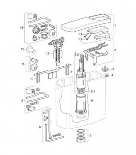 Couvercle de reservoir blanc avec touche 2 quantités pour AP 140