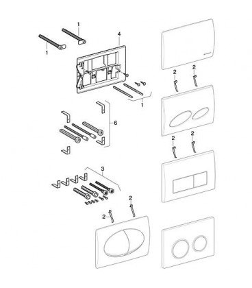 Geberit jeu de rallonge pour plaque de commande Design Ref.Nr.240.938.00.1