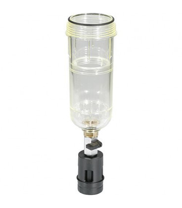 pot de filtre transparent complet avec joint torique, robinet a boisseau ecoulement, pour 1/2"-11/4" ancien model