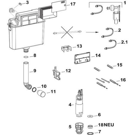 Valve de remplissage + flexible A31