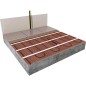 Matelas chauffant pour montage sur colle a carrelage, 16,0x0,5m 8,0m² 1200W