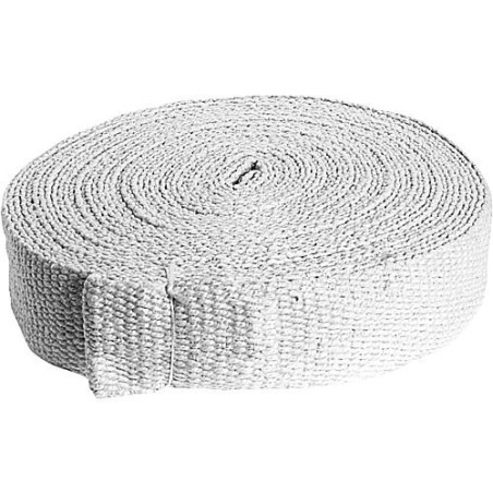 Ruban textile sans amiante 80x3 mm fibre de verre emballage   10 metres