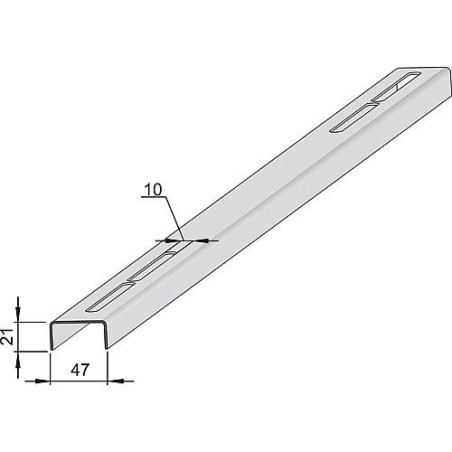 Rail de montage L  1390 mm inox Emballage 5 pcs.