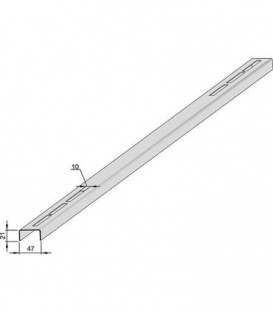 Rail de montage L  2457 mm inox Emballage 5 pcs.