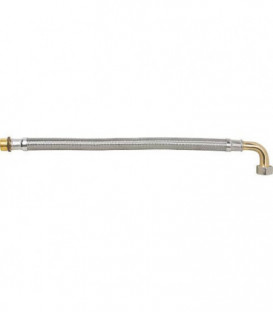 Flexible tressé KTW-A inox L 2000 mm 1/2" coude fem x male