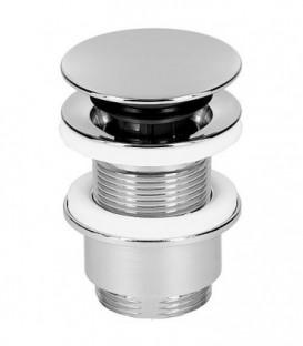 Bonde Klicker/fixe plaque chrome, diam. 63 mm, L  30-45 mm, sans trop-plein