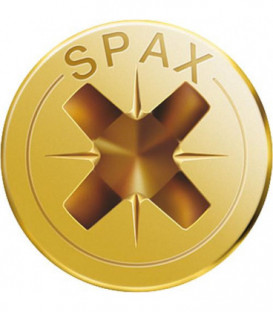 Vis a tete fraisée SPAX® YELLOX® cruciforme filetage plein diam. 3,0 x 45 mm, UE   1000 pieces