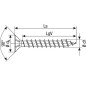 Vis a tete fraisée SPAX® YELLOX® cruciforme filetage plein diam. 3,0 x 45 mm, UE   1000 pieces