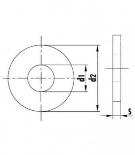 Rondelle DIN 9021 diam. 13mm, UE   100 pcs