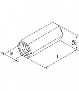 Manchon d´extension VM M10 en inox A4 L   30 mm