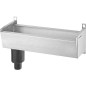 Conduit de vidange L 500mm, inox avec siphon DN40, entraxe mural reglable