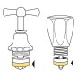 joint teflon robinet (PTFE) dimensions 1/4"+3/8", 13x4x4mm Emballage   10 Pieces