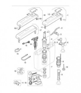 Agrafes pour couvercle pour AP 127, emballage   2 pieces