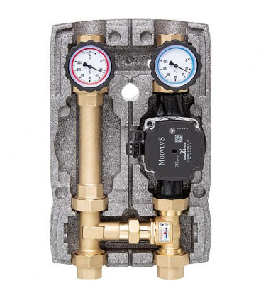 Kit Circuit de chauffage Easyflow DN25(1"),chargeur-combustible solide 60°C, Grundfos UPM3/25-70