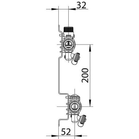 collecteur de palcnher chauffant inox type Dynacon 11 circuits