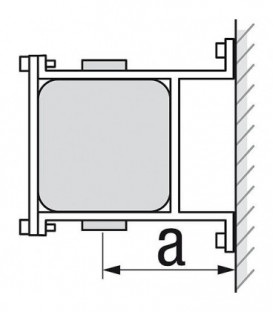 Fixation universelle murale WS type H-HW 220 galvanisée zinguée avec matEriau de fixation 1 paire