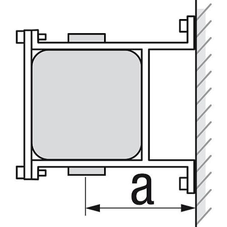 Fixation universelle murale WS type H-HW 220 galvanisée zinguée avec matEriau de fixation 1 paire