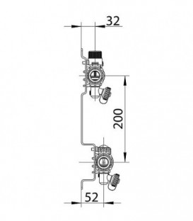 Collecteur de plancher chauffant Inox type Dynacon 7 circuits
