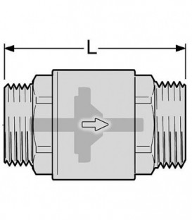 Soupape de retenue en laiton avec fil mâle 3/8" X mâle 3/8" Type 8